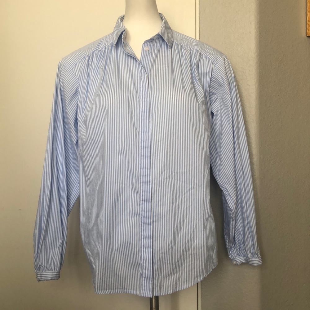 H&M Pinstriped Button Up Shirt Blouse